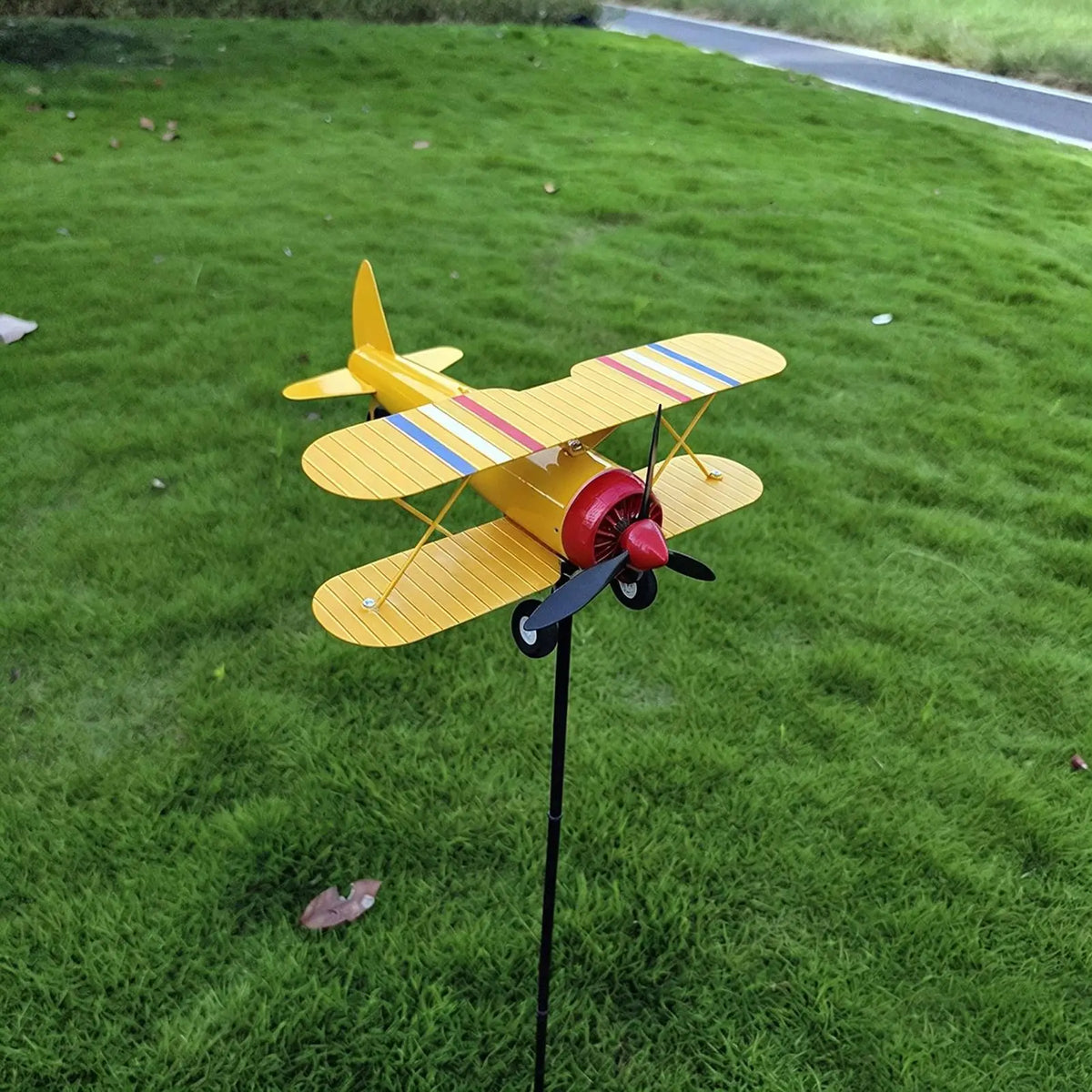 Metal Airplane Weathervane Wind Spinner | Garden & Lawn Decor
