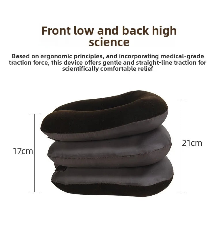 Inflatable U-Neck Air Cushion Pillow | Cervical Support & Massager