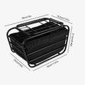 Bike Pet Carrier Cargo Basket Carbon Steel Heavy Duty Enclosed