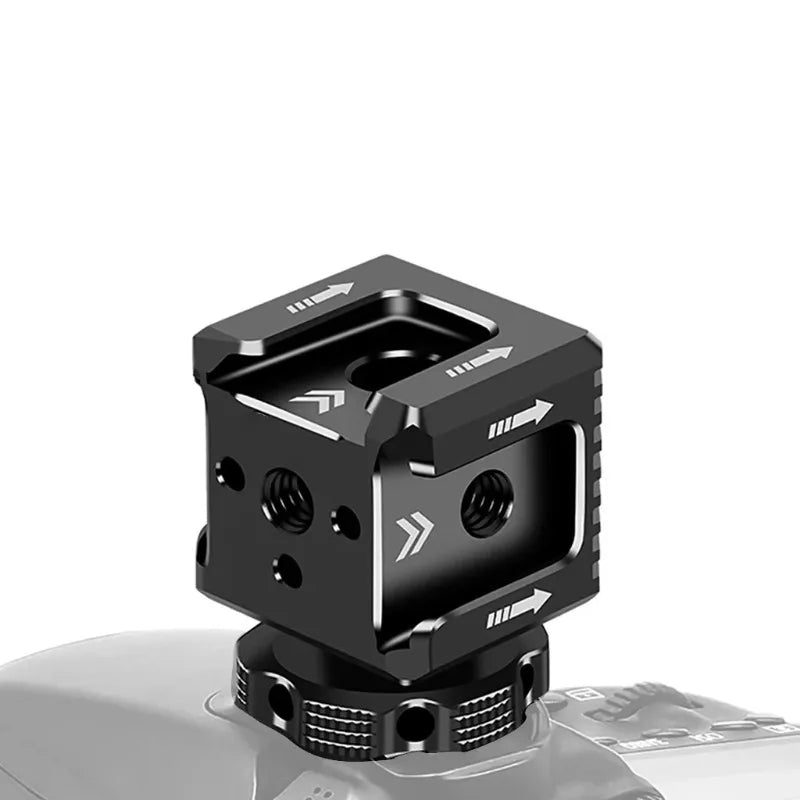 Triple Cold Shoe Mount Adapter for DSLR Camera Cage Rig