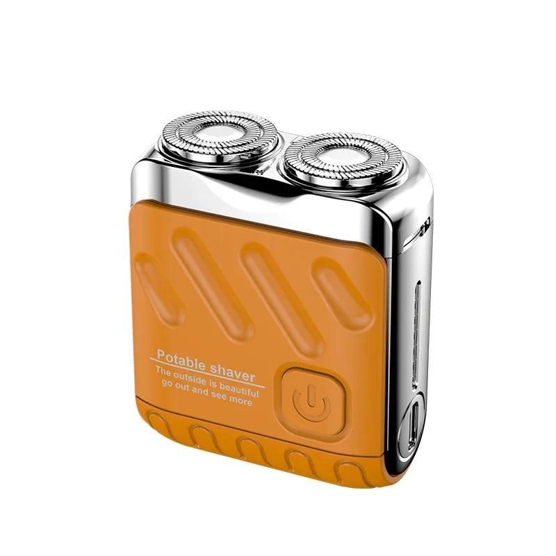 Men's Mini Rotary Electric Shaver – Waterproof Travel Razor