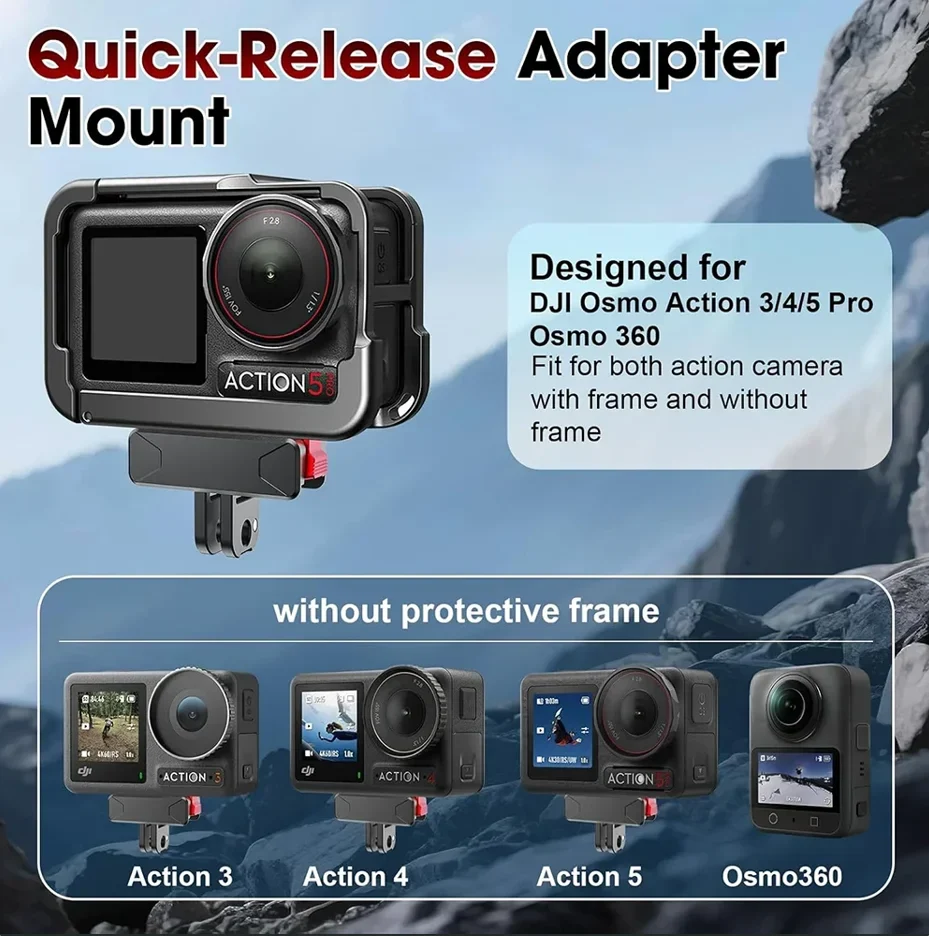 DJI Osmo Nano & Action 6 Magnetic Two-Claw Quick Release Mount