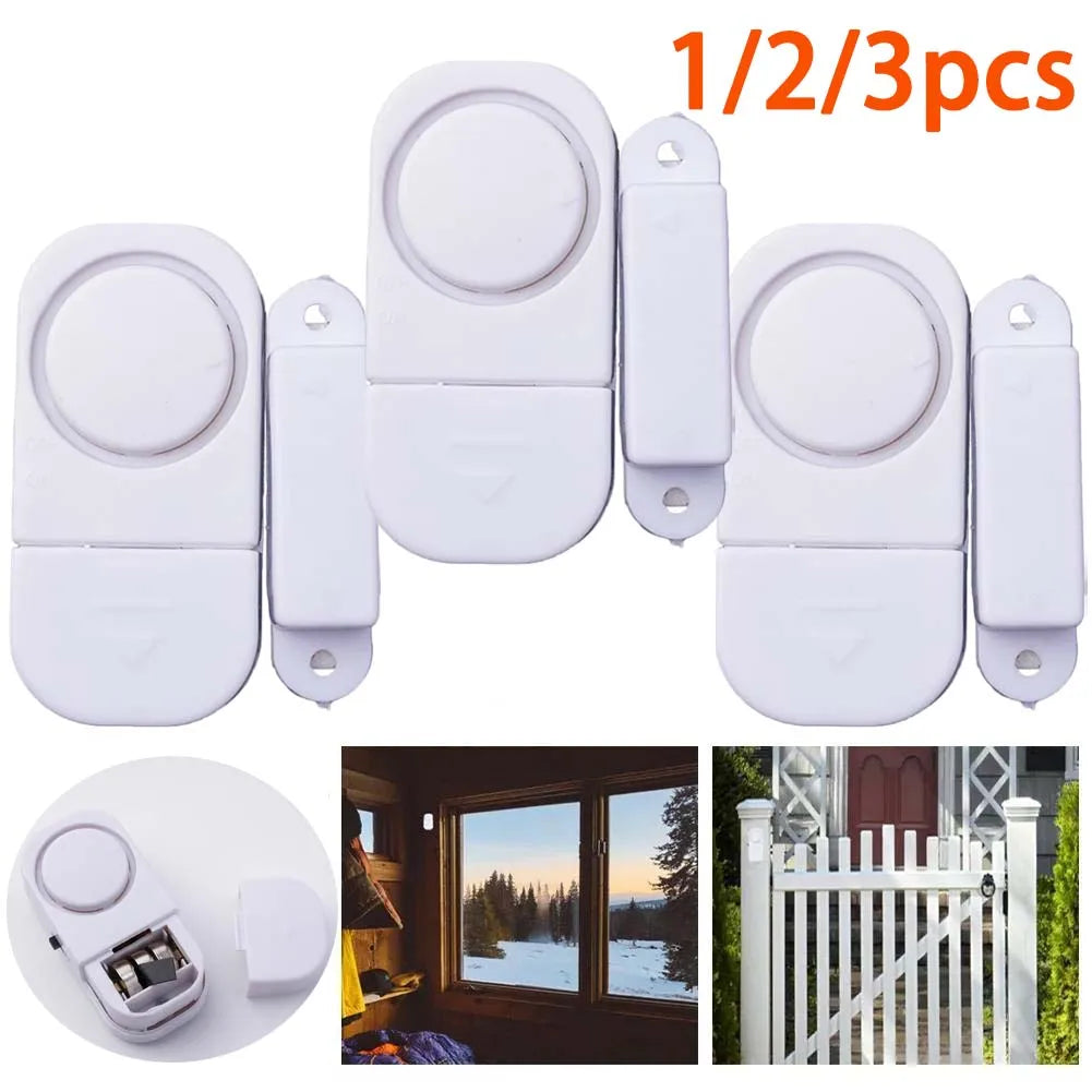 Wireless Door & Window Alarm Sensor – 90dB Magnetic Alert