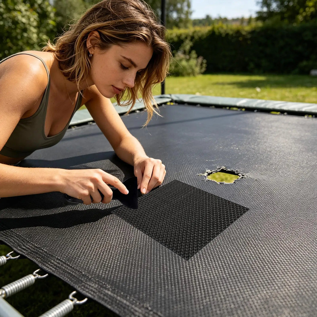 Trampoline Patch Repair Kit – Cuttable All-Weather Mat Fix