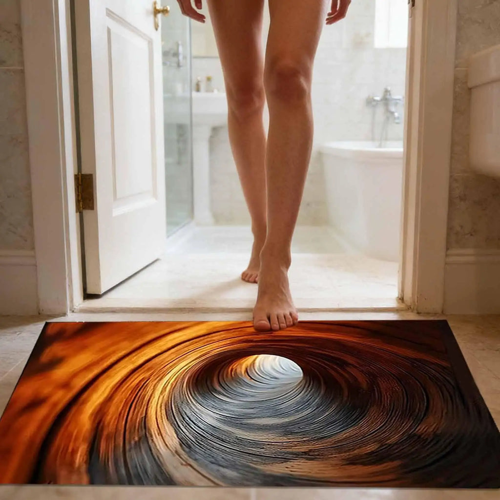 3D Optical Illusion Non-Slip Area Rug – Absorbent 50×80cm