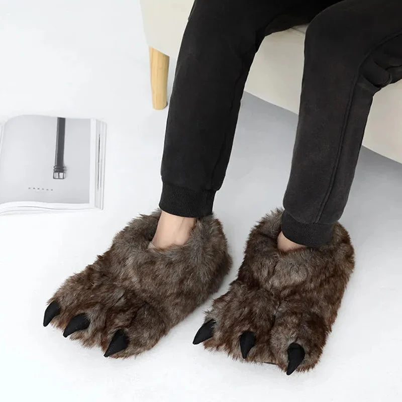 Zebra Faux Fur Slippers Unisex Sizes 36–45 | Lorilury