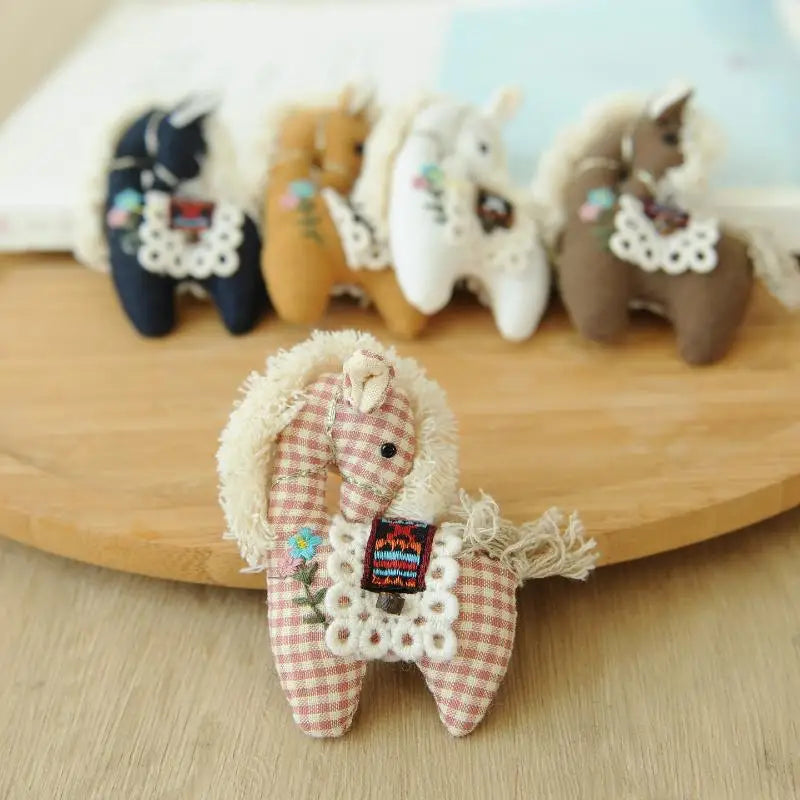 Handmade Fabric Pony Embroidery Brooch Pin – Cartoon Horse Corsage