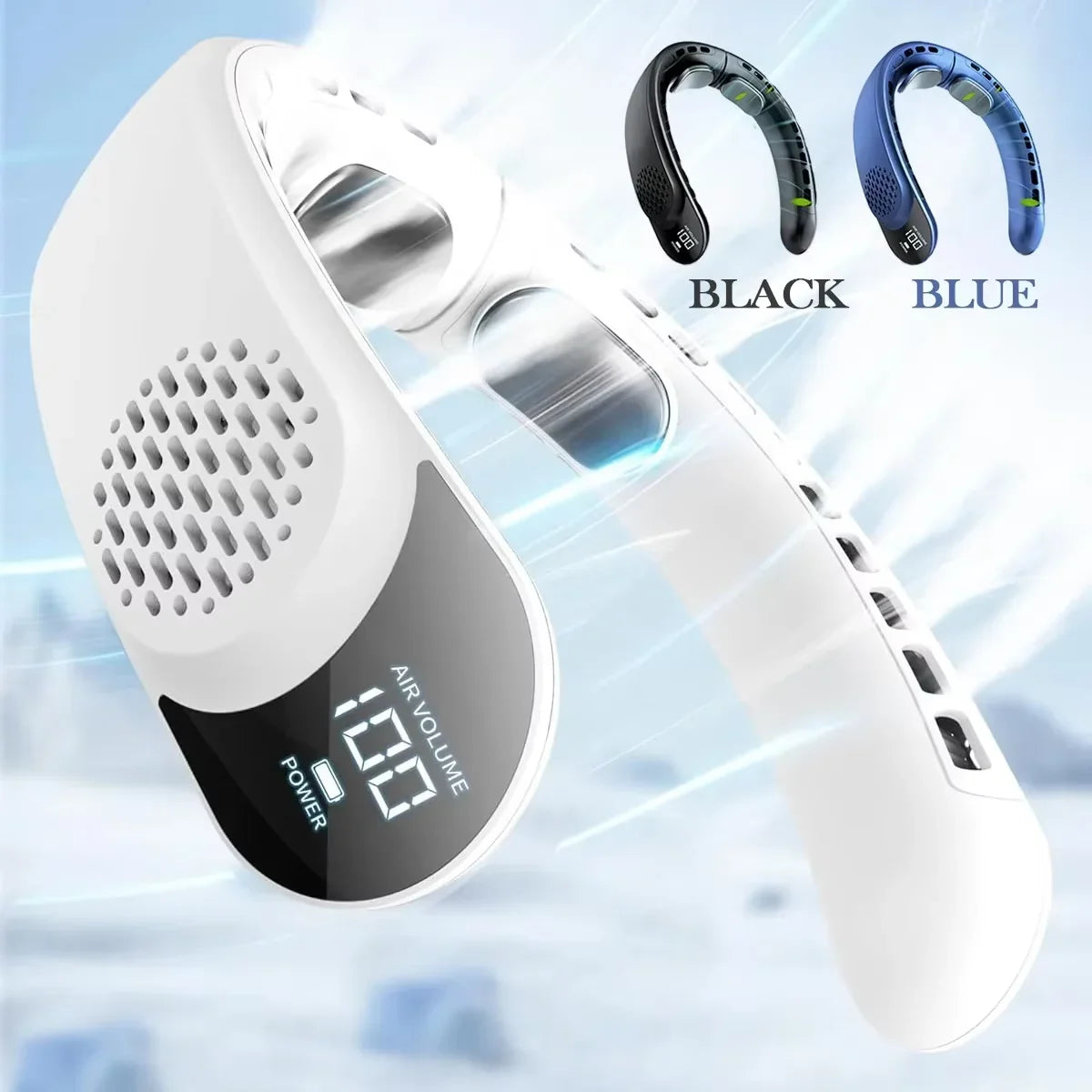 HOMEFISH Bladeless Neck Fan | 4000mAh Type-C Rechargeable