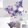 Purple Butterfly Flower Wall Sticker Refrigerator Door Closet Bedroom