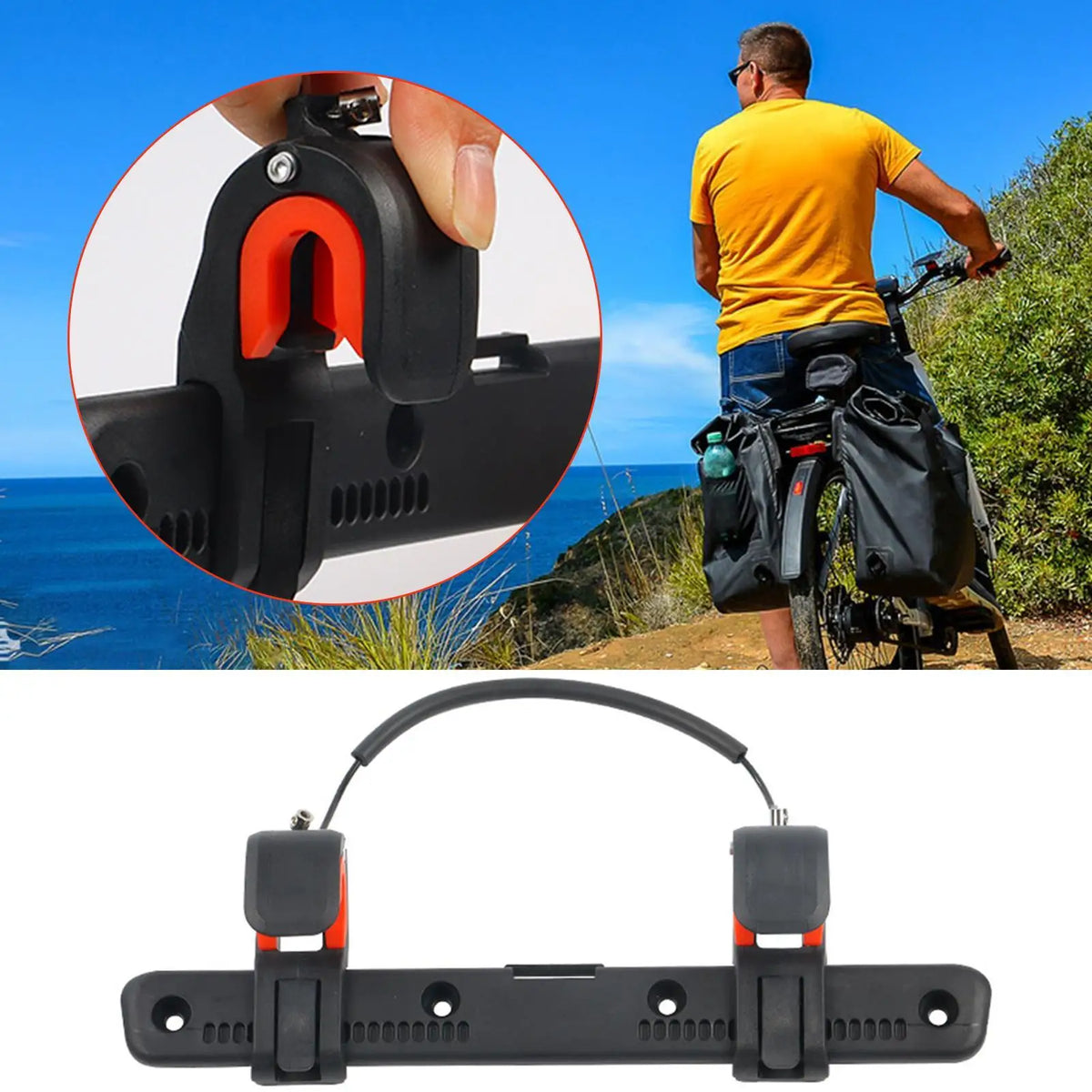 Bicycle & Motorcycle Pannier Rack Bag Buckle | 75kg Nylon