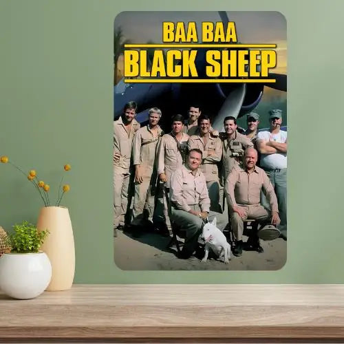 Baa Black Sheep TV Show Aluminum Metal Poster Sign | Retro Decor