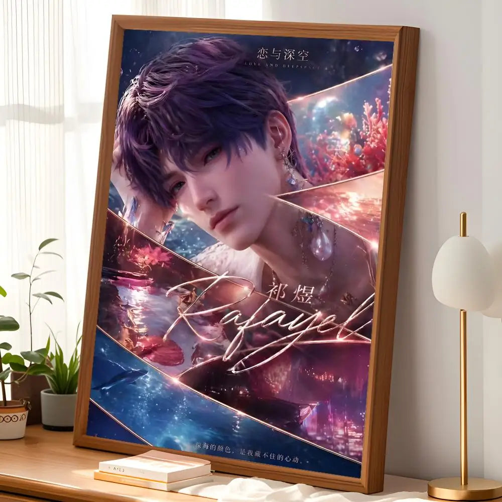 Love & Deepspace HD PVC Wall Poster – Self-Stick Waterproof