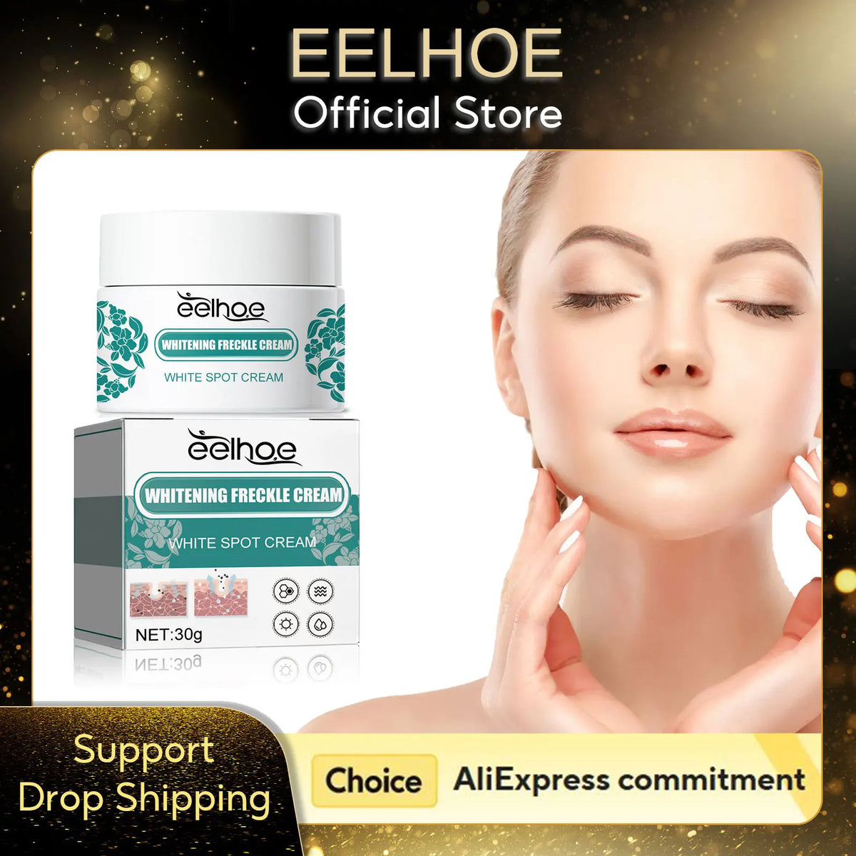 EELHOE Niacinamide Brightening Face Cream – Fade Dark Spots 30g