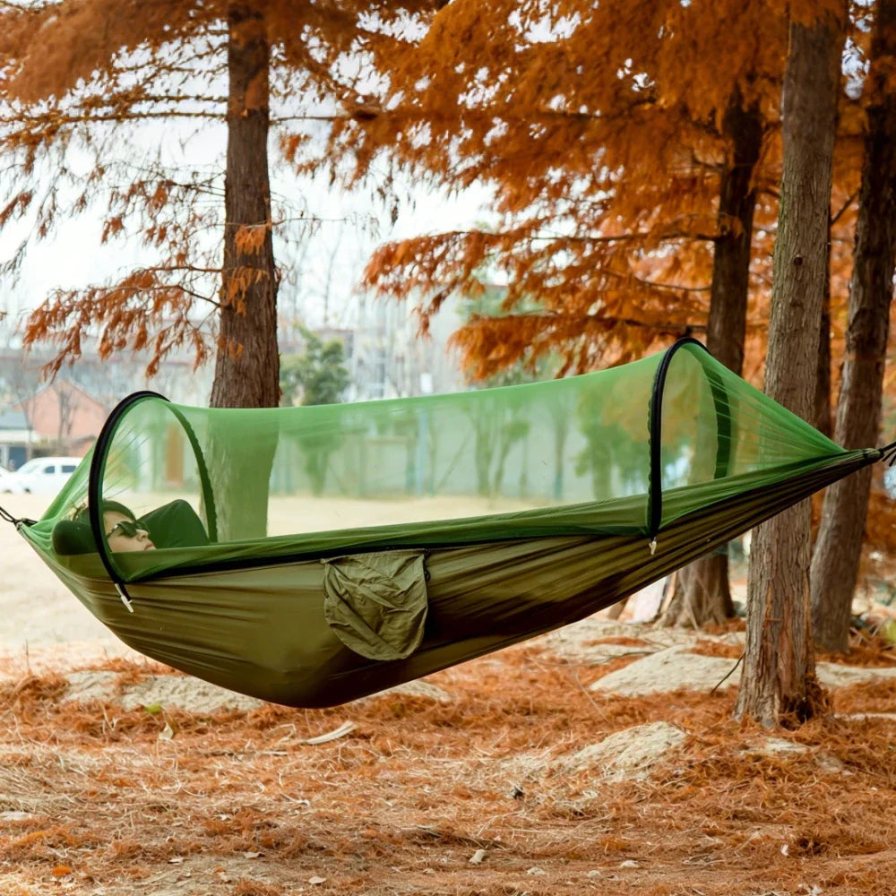 Ultralight Camping Hammock with Mosquito Net | Parachute Nylon