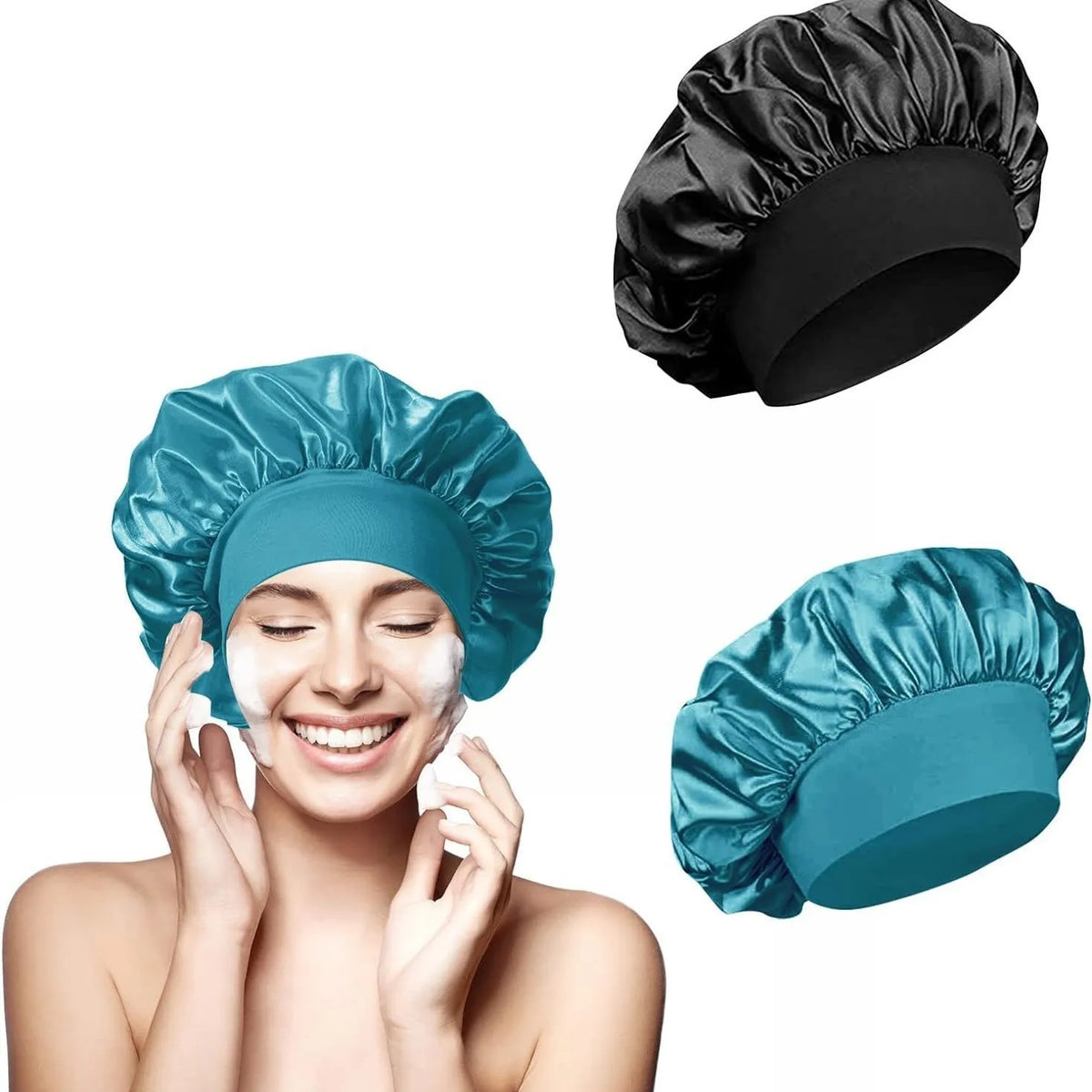Satin Sleep Cap – Anti-Frizz Hair Protection Night Hat