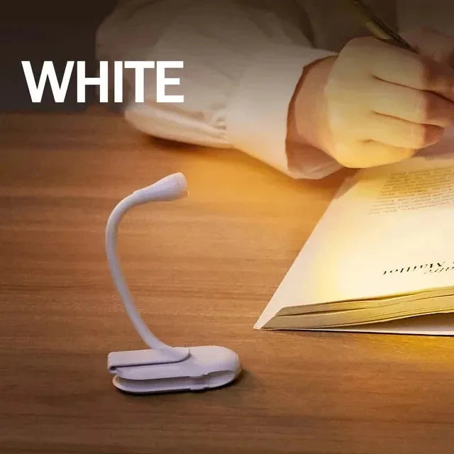 USB Rechargeable Clip-On Book Light | Dimmable LED 360° Flex