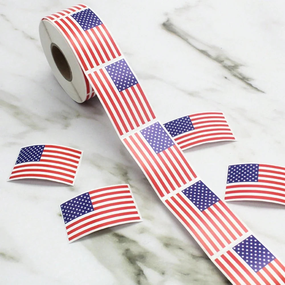 USA Patriotic Sticker Notebooks Cards Scrapbooking Office Stationery