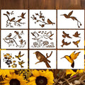 9 Sheets Bird Painting Templates DIY Animal Art Stencils Kids Adults