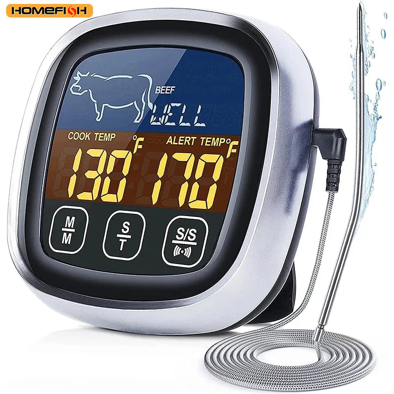 Digital Meat Thermometer – Instant Read Waterproof BBQ Probe