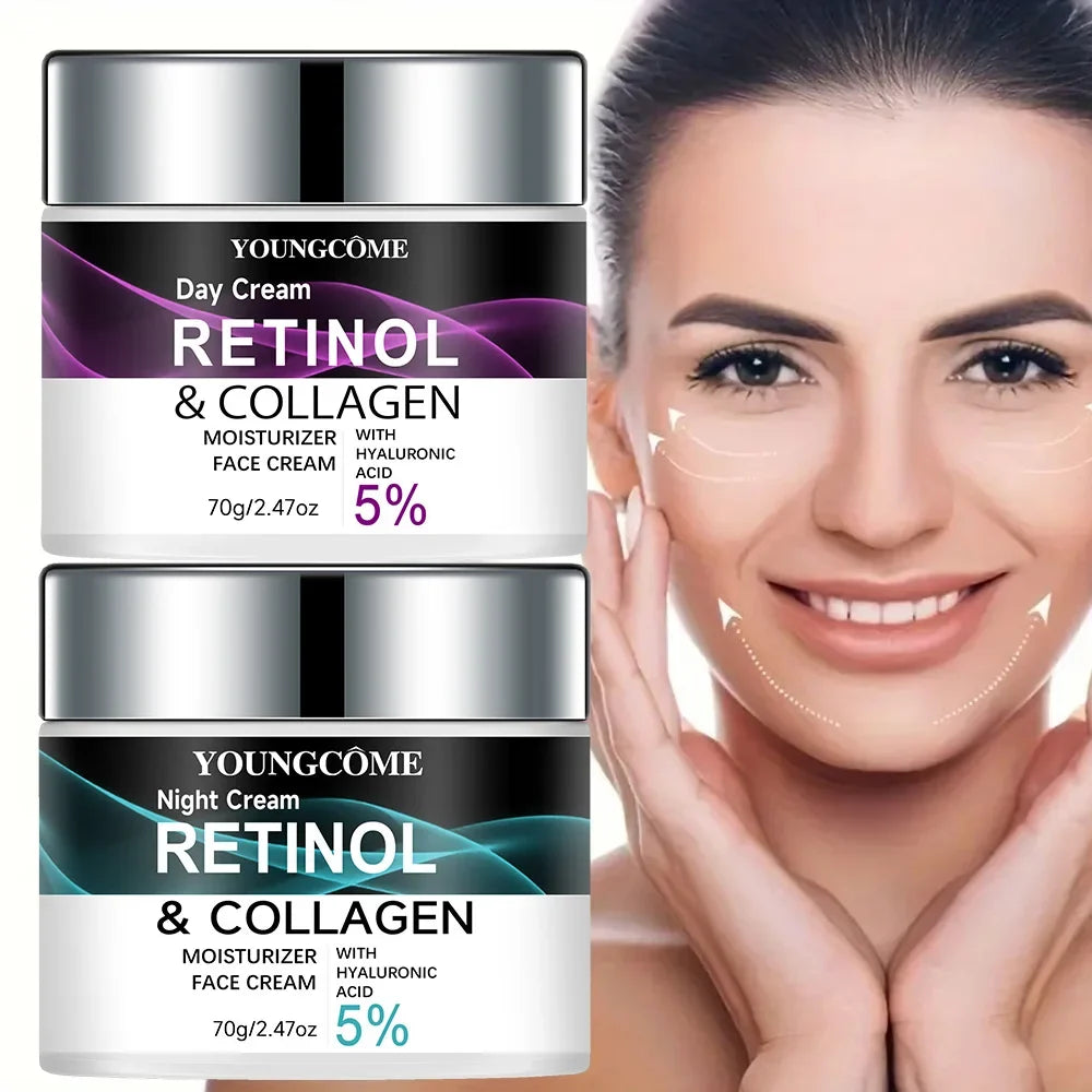 Retinol Collagen Day Night Moisturizer Hyaluronic Acid Hydrating Face