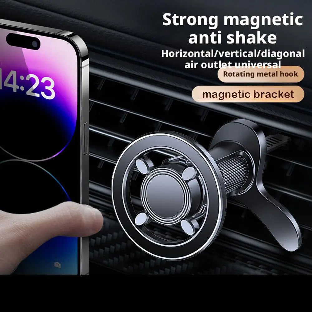 Magnetic Car Phone Holder – 17 Magnets, 360° Air Vent Mount