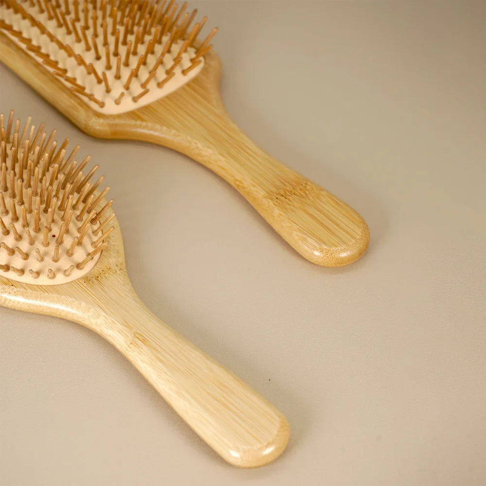 Bamboo Detangling Hair Brush – Scalp Massage, All Hair Types