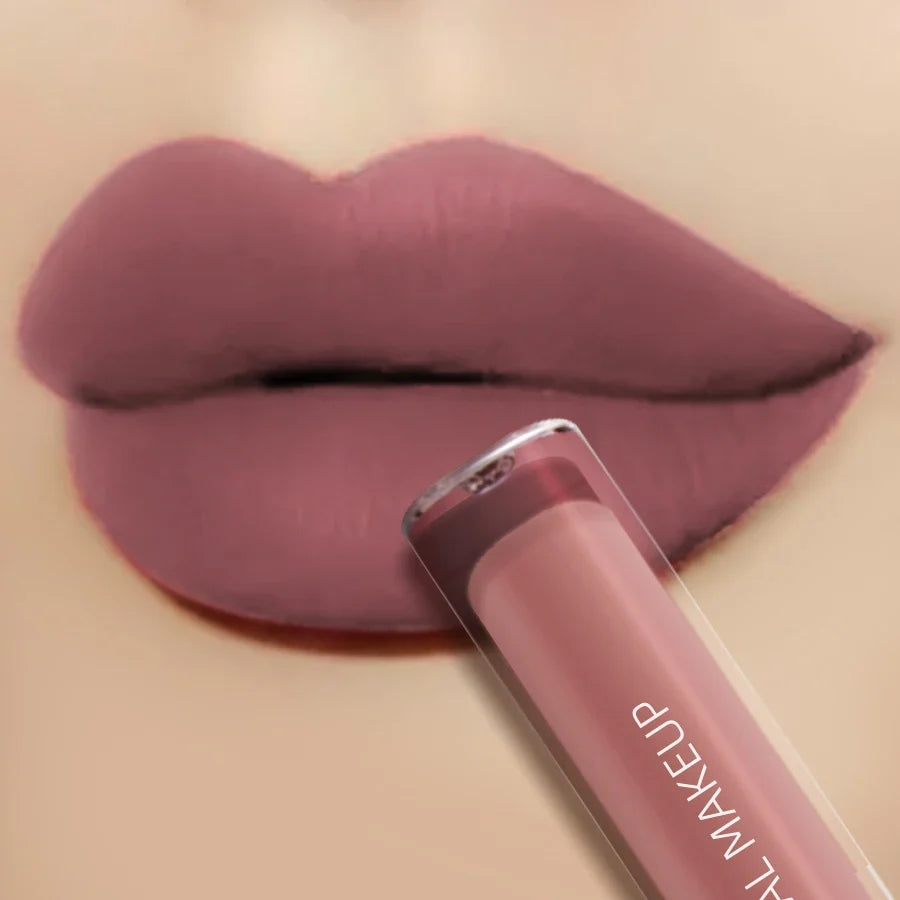 MCD Dark Brown Matte Velvet Liquid Lipstick – Waterproof Lip Gloss
