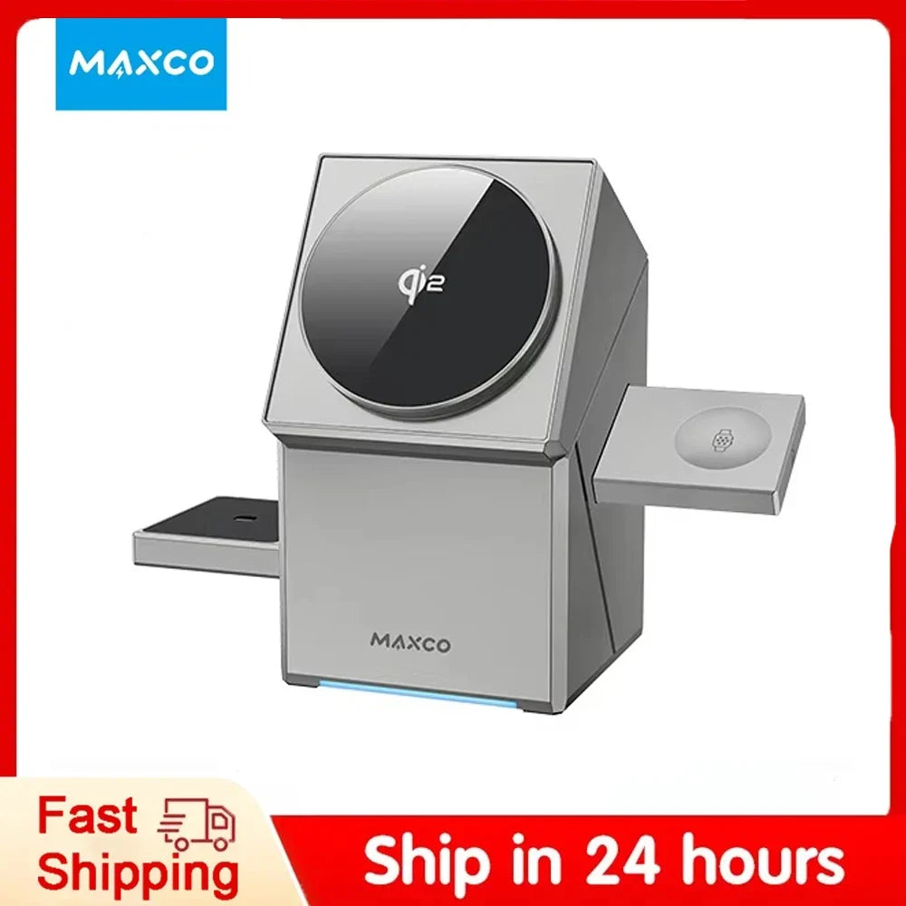 Qi2 1 Wireless Charger Auto-rotating Magic Cube Dock IPhone 16 15 14