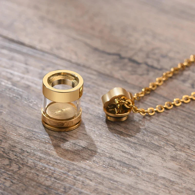 Fillable Glass Tube Urn Necklace – Keepsake Memorial Pendant