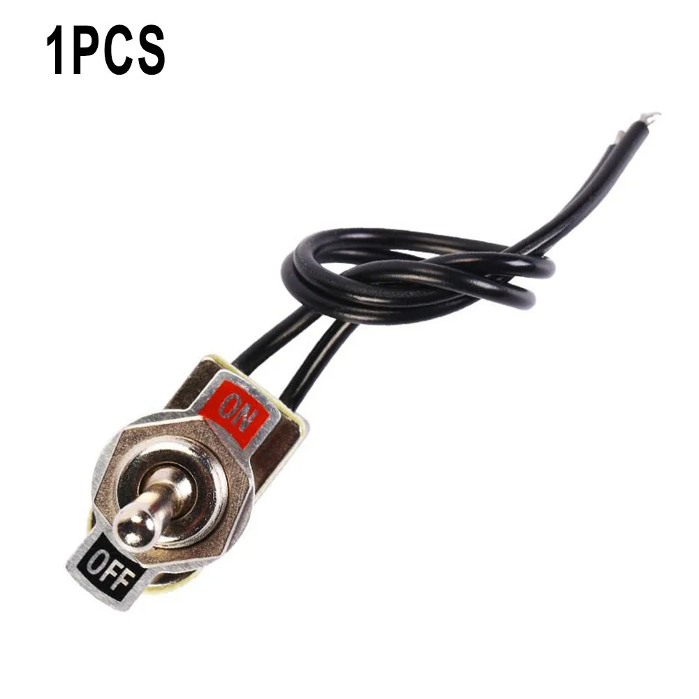 6A SPST Prewired Rocker Toggle Switch ON/OFF – 12mm Panel