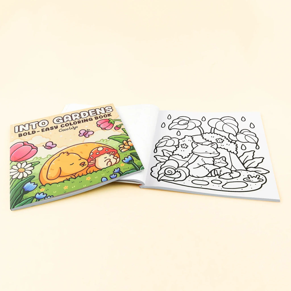 Into Gardens Adult Teen Coloring Book Comfy Patterns Bold Easy Cute