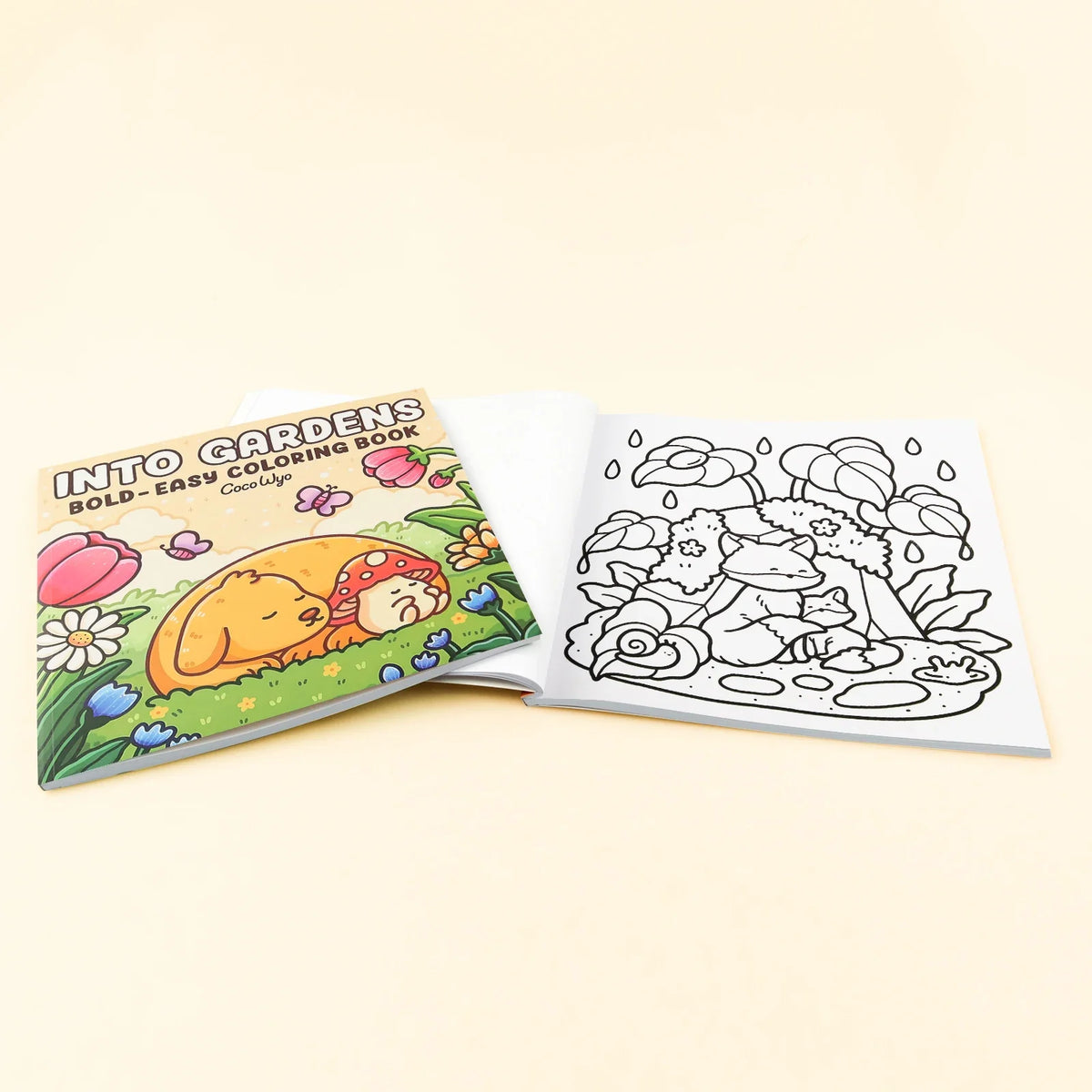 Into Gardens Adult Teen Coloring Book Comfy Patterns Bold Easy Cute