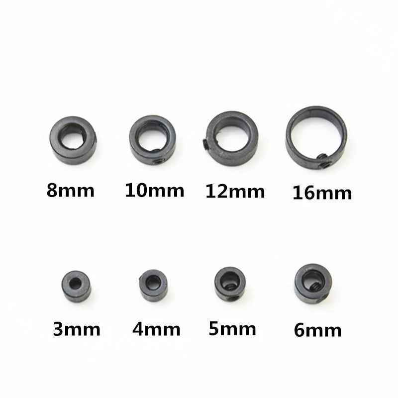8-Piece Drill Bit Depth Stop Collar Set 3–16mm | Woodworking