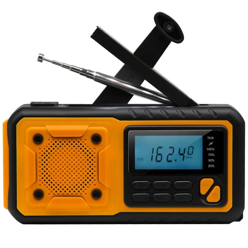 5000mAh Solar Hand Crank Emergency Radio – AM/FM/SW + Flashlight
