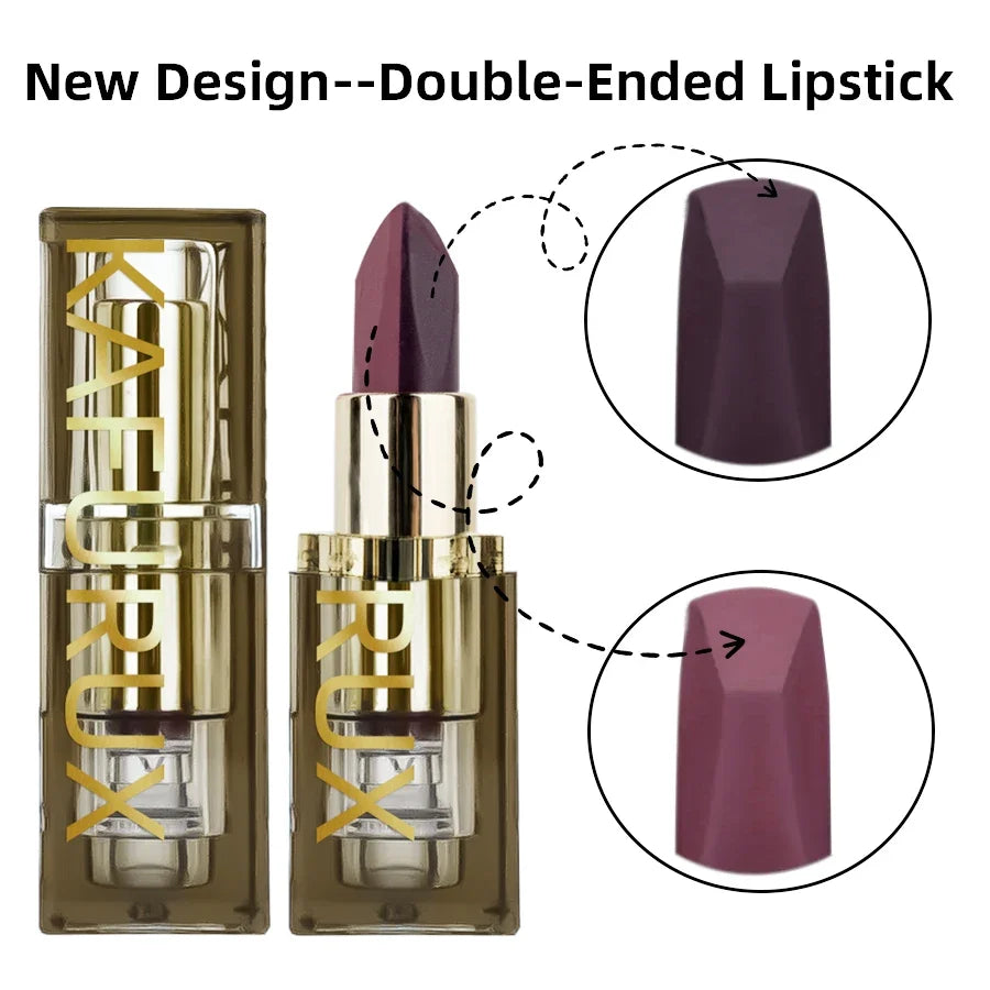 KAFURUX Two-Tone Velvet Lipstick – Waterproof & Long-Lasting