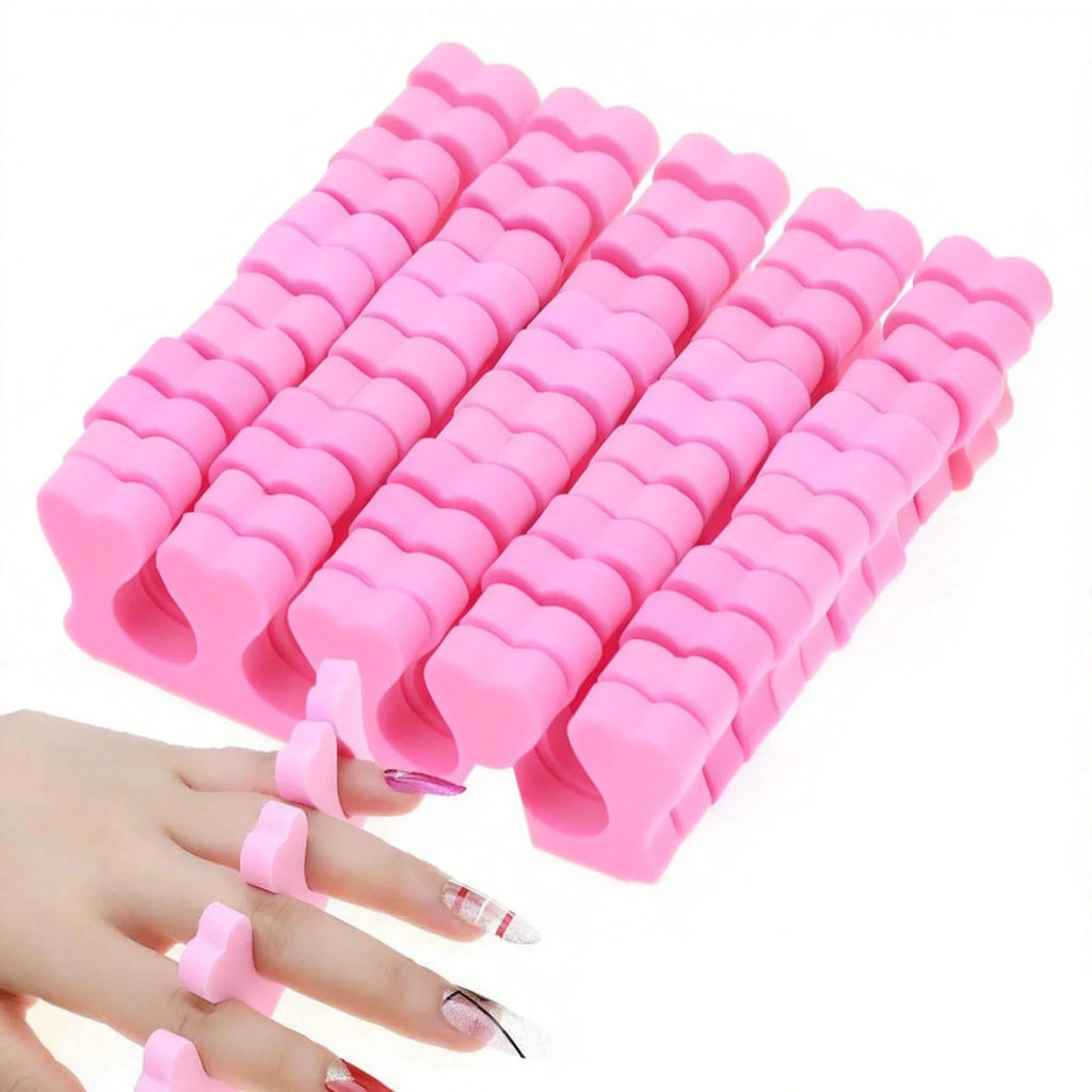 50 Pairs Soft EVA Toe Separators – Heart Design Nail Art Tool