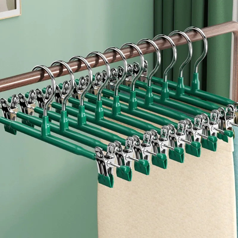 Stainless Steel Pants & Skirt Hangers with Adjustable Clips