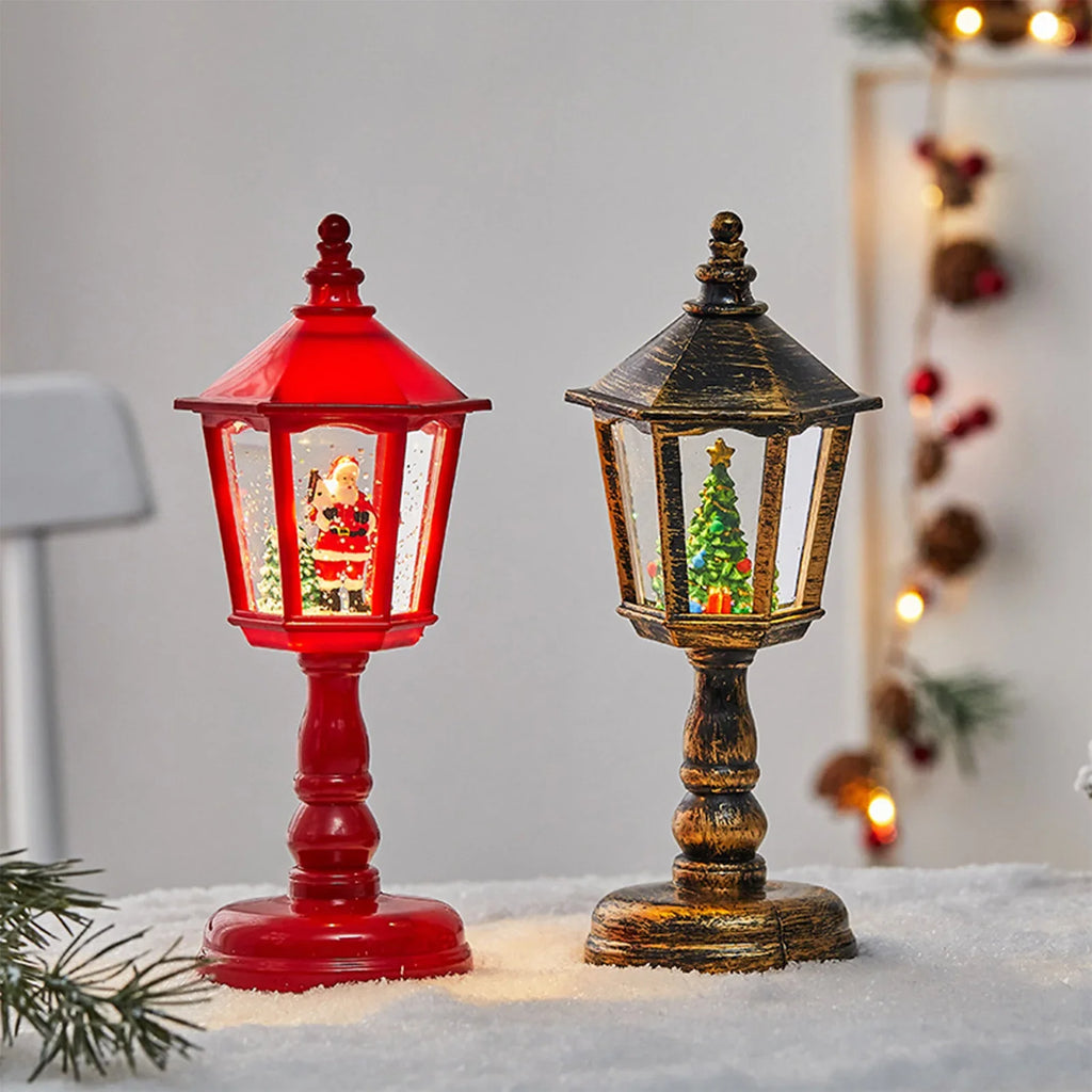Christmas Snow Globe Lamp with Music & LED Light – Santa Scene