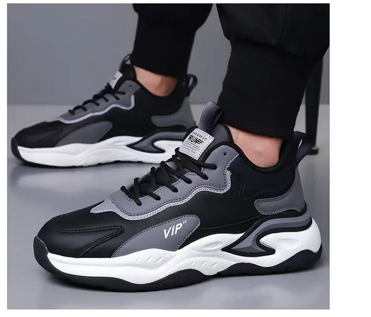 Men's Wear-Resistant Lace-Up Casual Sneakers | Anti-Slip