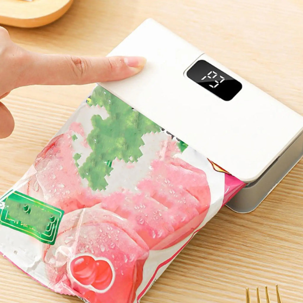2-in-1 Bag Sealer & Cutter | 6-Speed Fridge Magnet Food Sealer