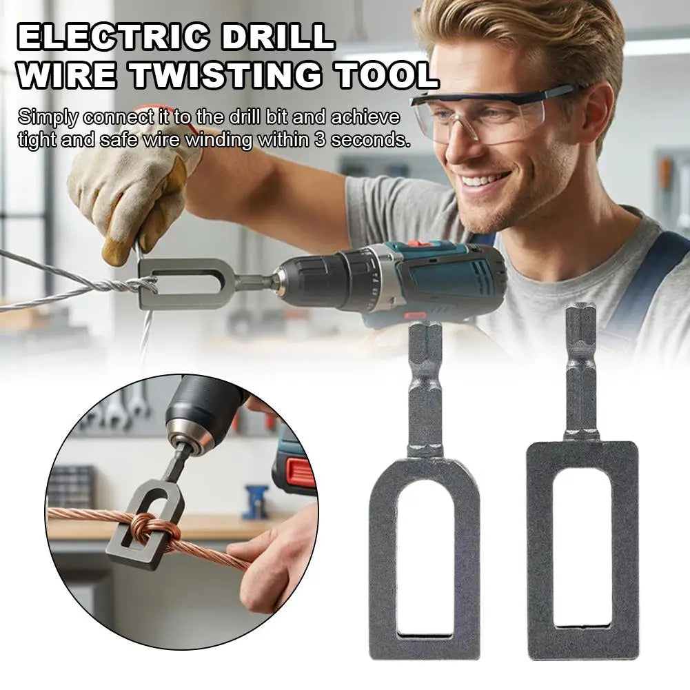 Steel Wire Twister Tool Electric Drill Attachment Fast Twisting Fence