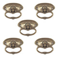 5-Pack Retro Bronze Cabinet Drawer Handles | Vintage Zinc Alloy