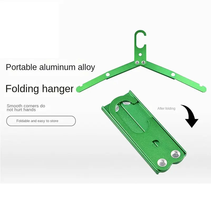 A36T- Aluminum Alloy Folding Clothes Hanger Outdoor Camping Coat