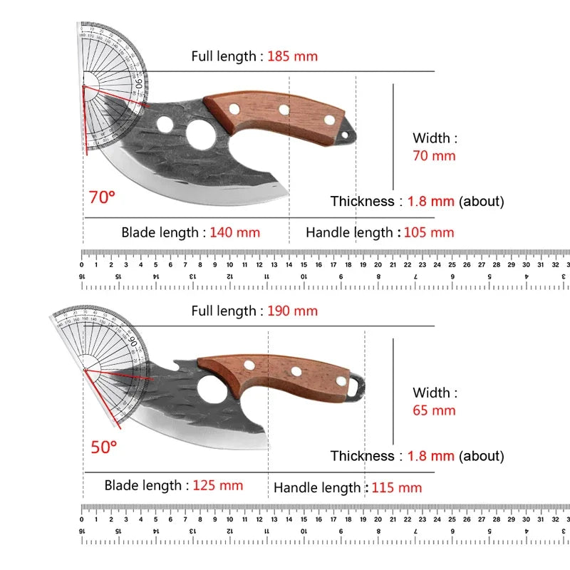 InLeung Hand-Forged Boning Knife – Meat Cleaver Chef Knife