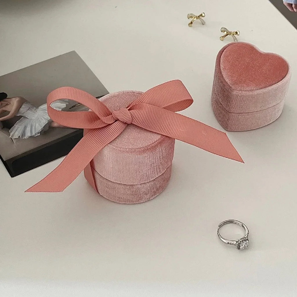 Premium Jewelry Ring Storage Box Vintage Display Holder Case Wedding