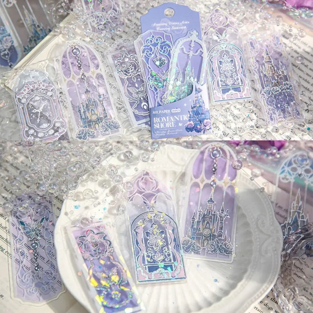 Dream Series PVC Bookmarks Shell Light Design Elegant Reading Markers