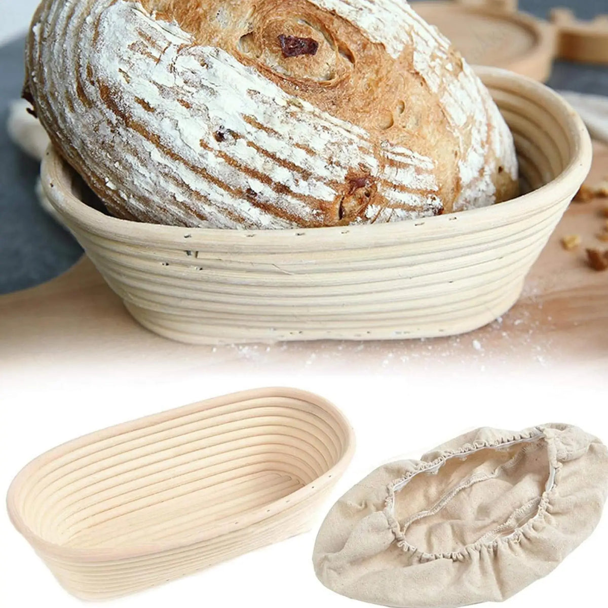 Rattan Bread Proofing Basket – Banneton for Artisan Bakers