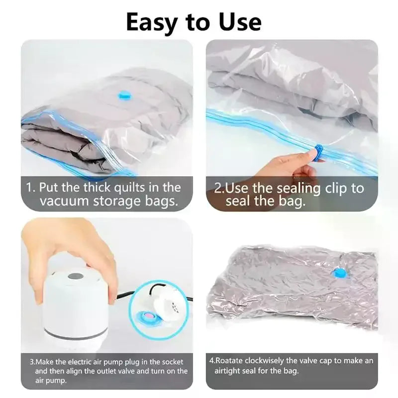 Vacuum Storage Bag Air Pump 110V/120V | Travel & Home Organizer