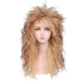 80s Rocker Mullet Wig – Long Curly Cosplay Wig for Men