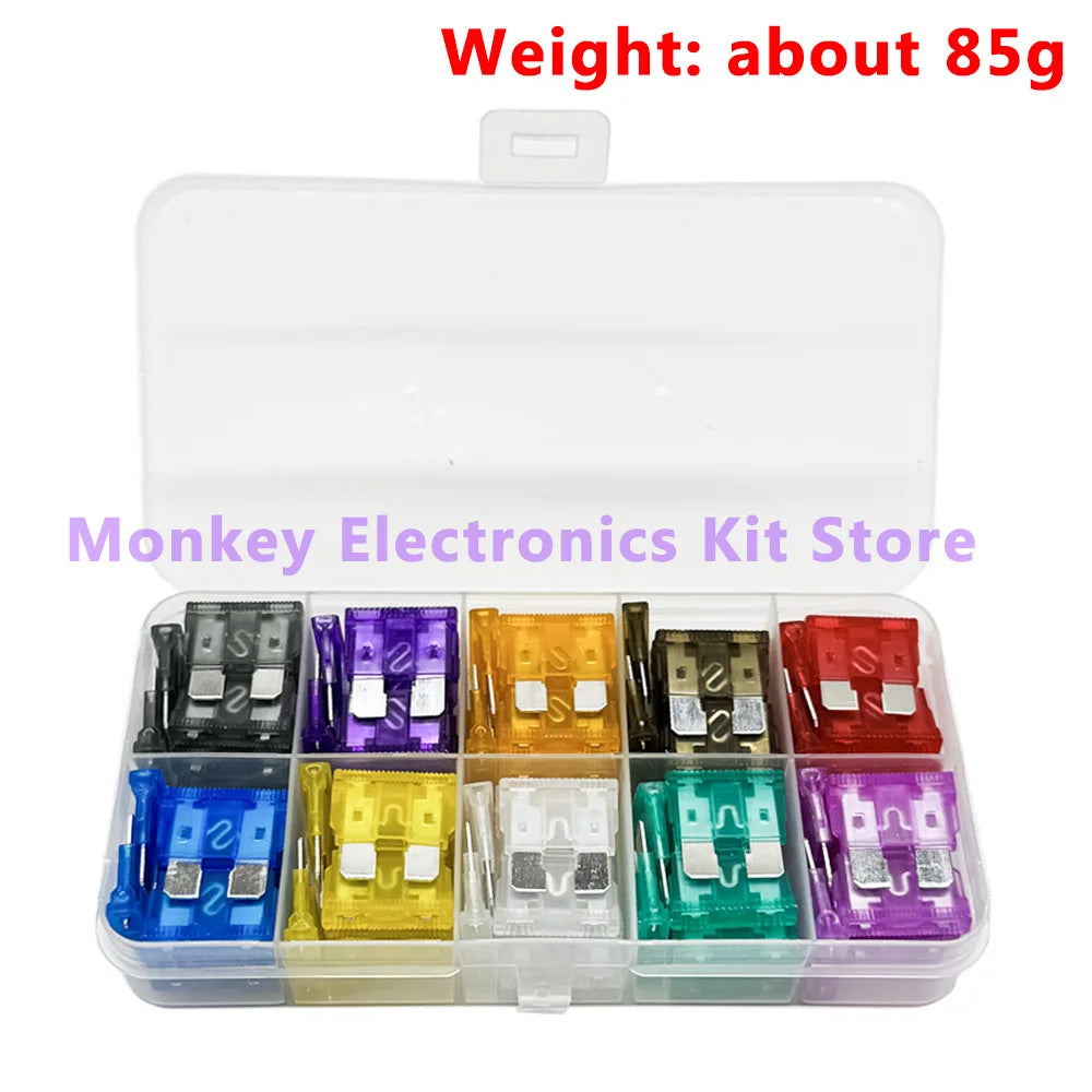 100-Piece Car Blade Fuse Kit 15A–35A with Storage Box | ATC/ATO